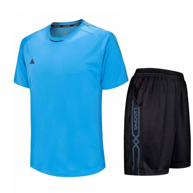 Child Kids Football Kit Boys Soccer Jersey Sets Team Training Suit Short Sleeved Jerseys