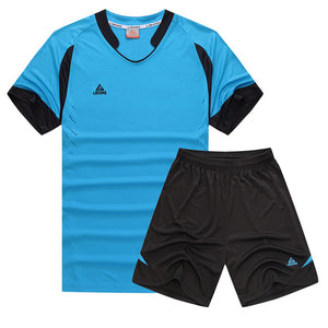 Child Kids Football Kit Boys Soccer Jersey Sets Team Training Suit Short Sleeved Jerseys