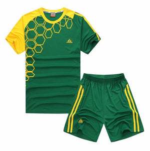 Child Kids Football Kit Boys Soccer Jersey Sets Team Training Suit Short Sleeved Jerseys