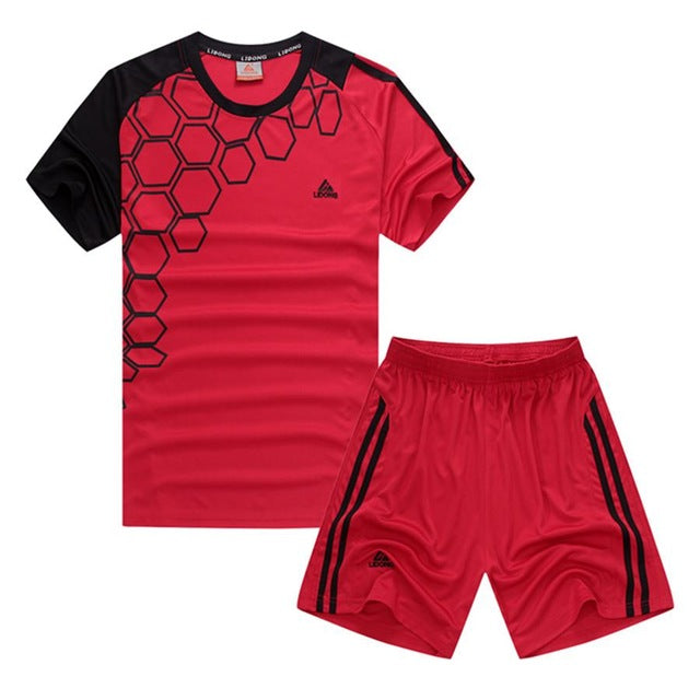 Child Kids Football Kit Boys Soccer Jersey Sets Team Training Suit Short Sleeved Jerseys