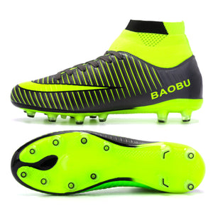 Leoci Hot  Big Size Soccer Cleats High Ankle Football Shoes