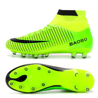 Leoci Hot  Big Size Soccer Cleats High Ankle Football Shoes