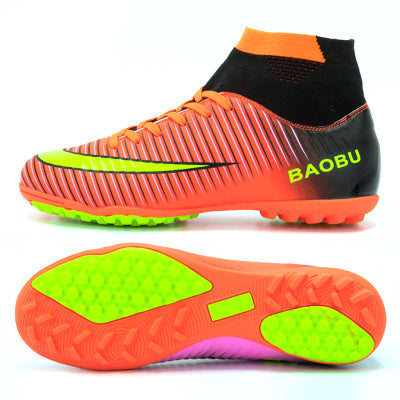 Leoci Hot  Big Size Soccer Cleats High Ankle Football Shoes