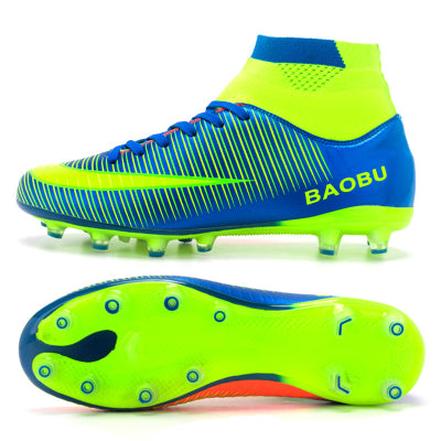 Leoci Hot  Big Size Soccer Cleats High Ankle Football Shoes