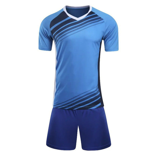 Men Child Kids Football Kit  Soccer Jersey Kids Sets Training Football Shirts Jersey