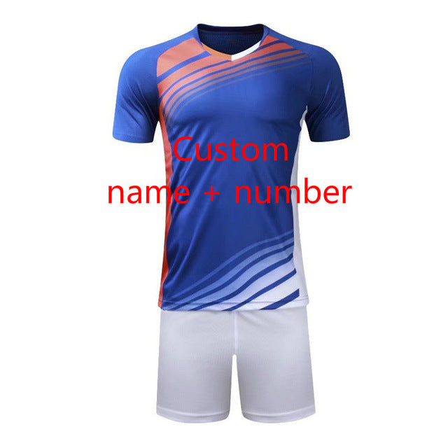 Men Child Kids Football Kit  Soccer Jersey Kids Sets Training Football Shirts Jersey